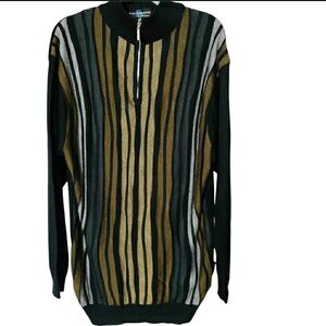 Steve Harvey Ribbed Knit 1/4 Zip Pullover Sweater